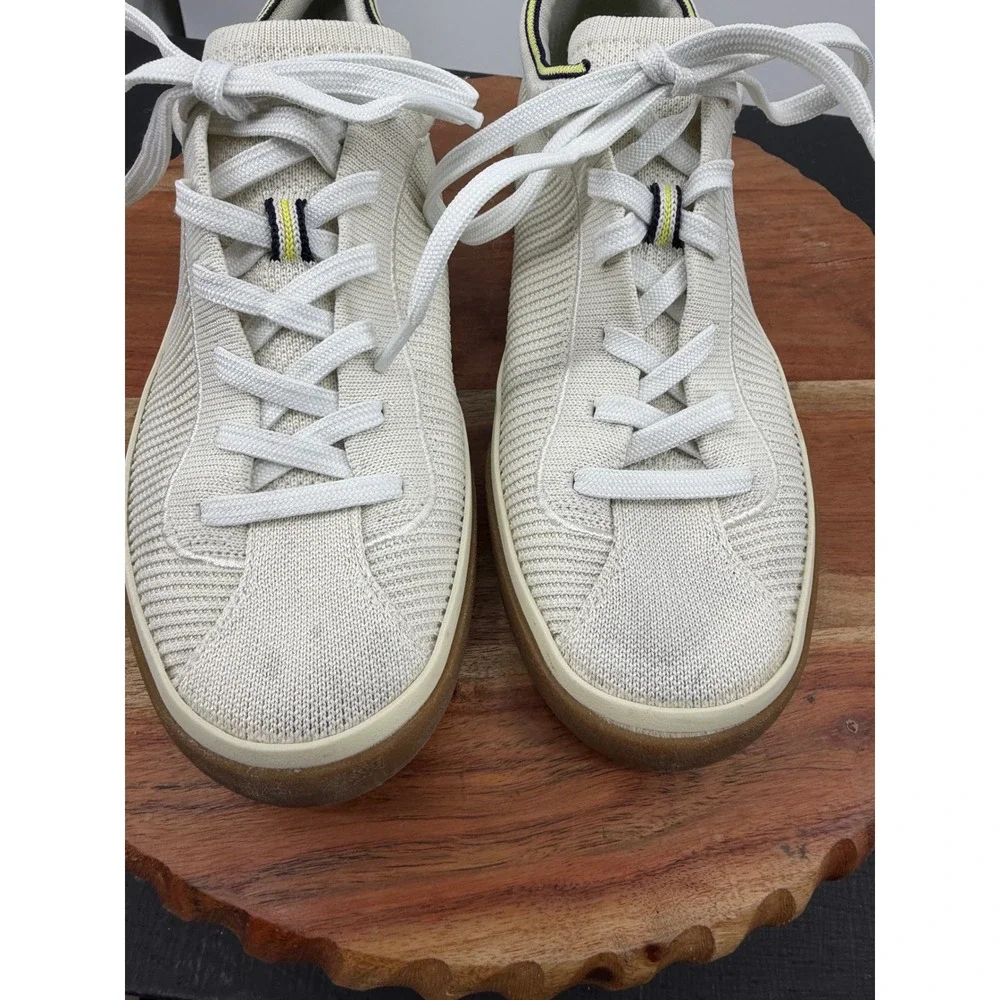 Rothy's RS01 Sneaker Women‎ Size 8 Bone White Lace Up Low Top Sustainable Casual